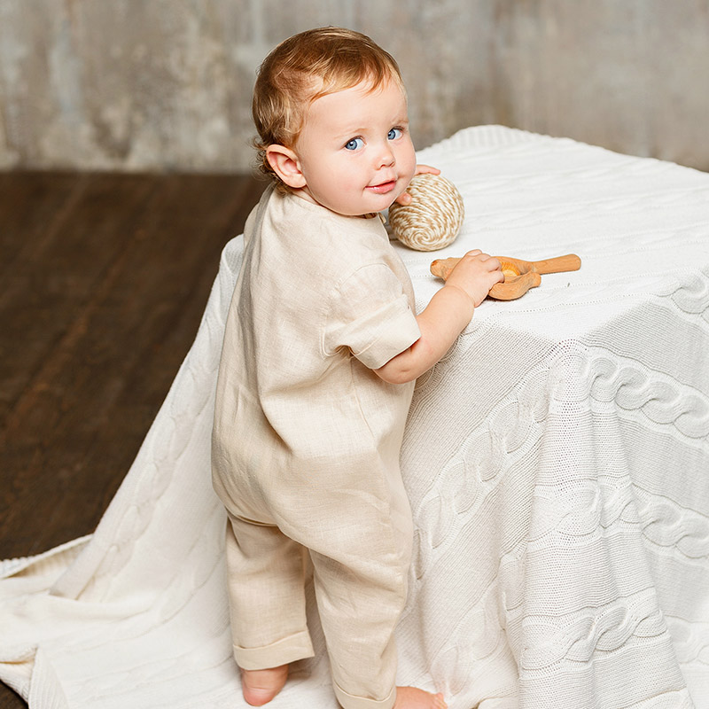 Льняной комбинезон Ветерок сахара фото 1