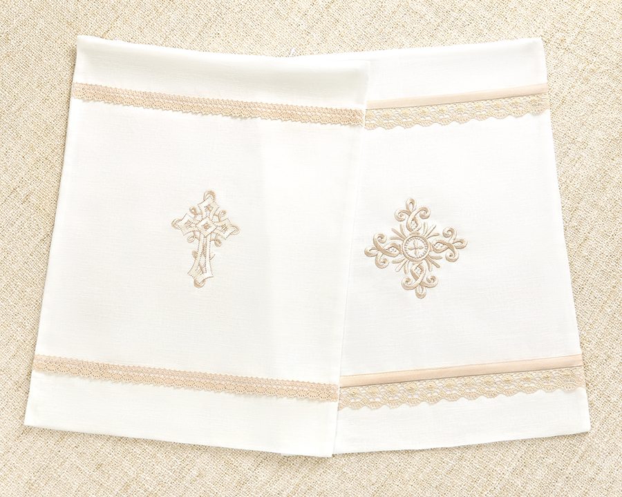 Мешочек для крестильных принадлежностей "Бежевый крест" фото 2