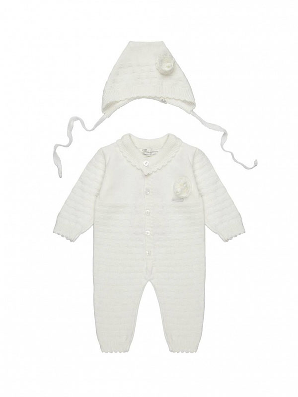 Комплект "Очарование": комбинезон + шапка, экрю фото 5