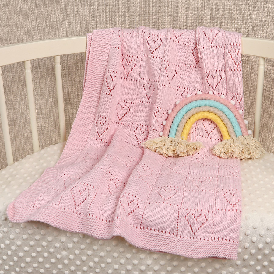 Детский плед "Сердечки" розовый фото 2