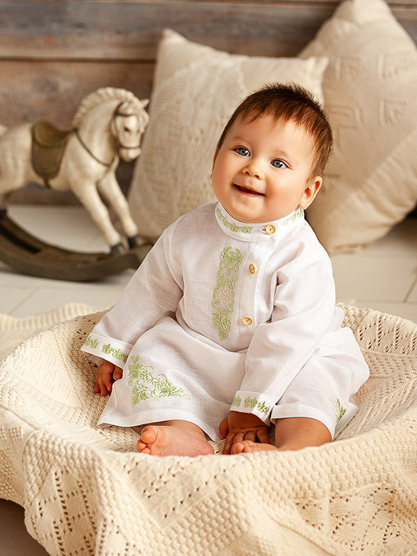 Крестильный набор для мальчика "Елисей" с полотенцем фото 5