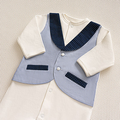 Фото товара "Костюмчик/комплект с уголком Денди клетка" из магазина ЛиноБамбино