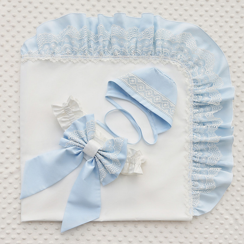Комплект на выписку "Конфетти" голубой фото 4