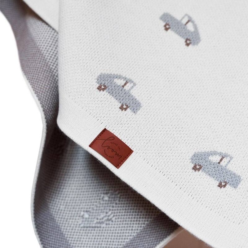 Вязаный детский плед "Машинки" фото 9