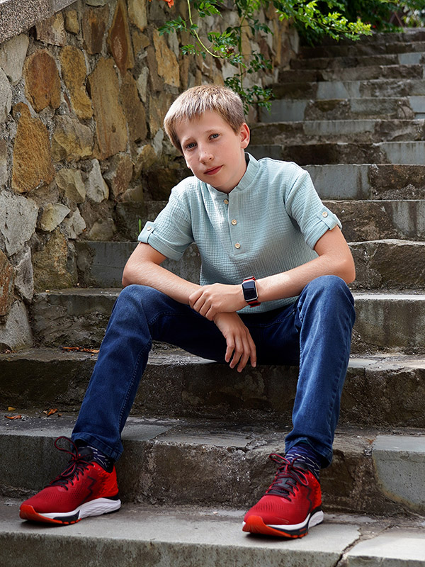 Рубашка для мальчика муслин полынь фото 4