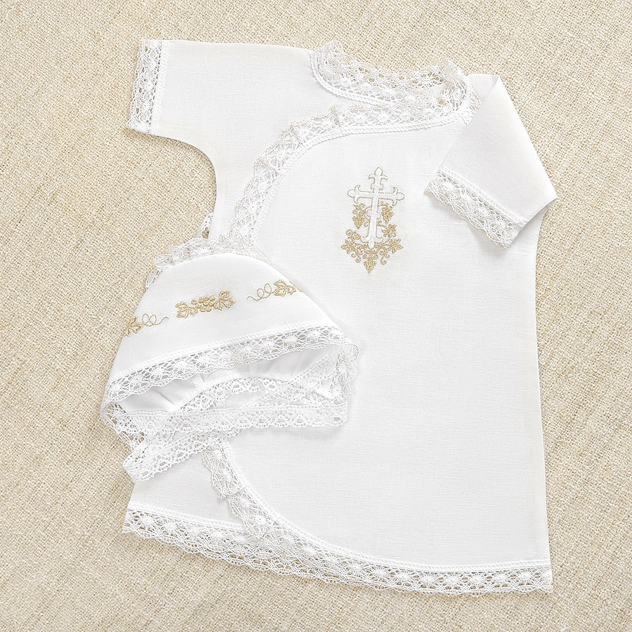 Детский крестильный набор "Золотая лоза" с полотенцем фото 10