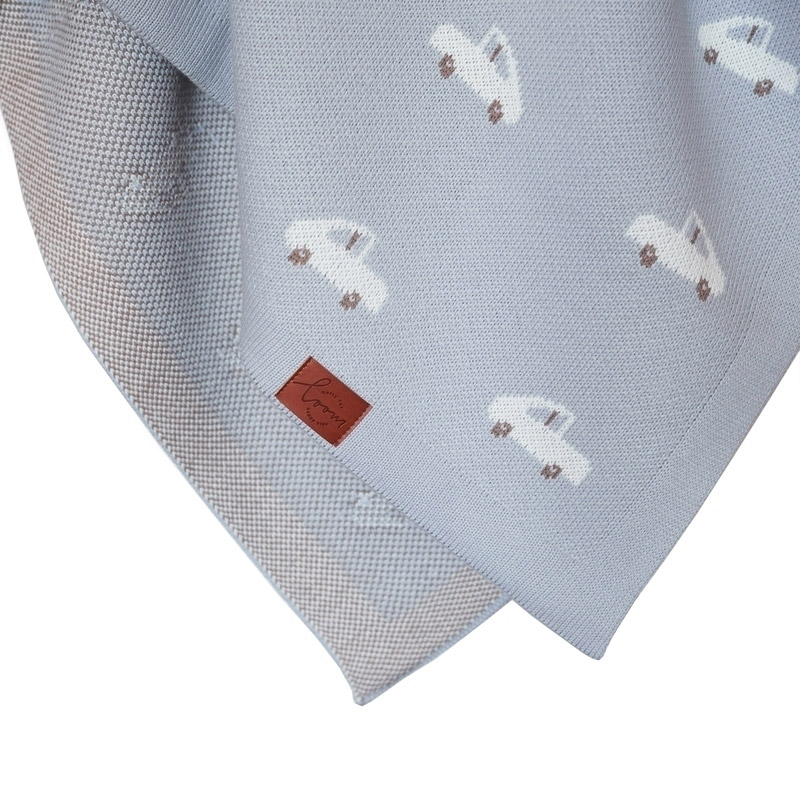 Вязаный детский плед "Машинки" фото 4