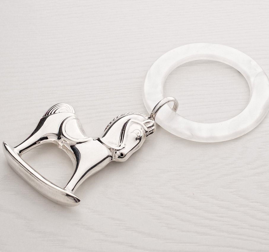 Серебряная погремушка "Лошадка" фото 2