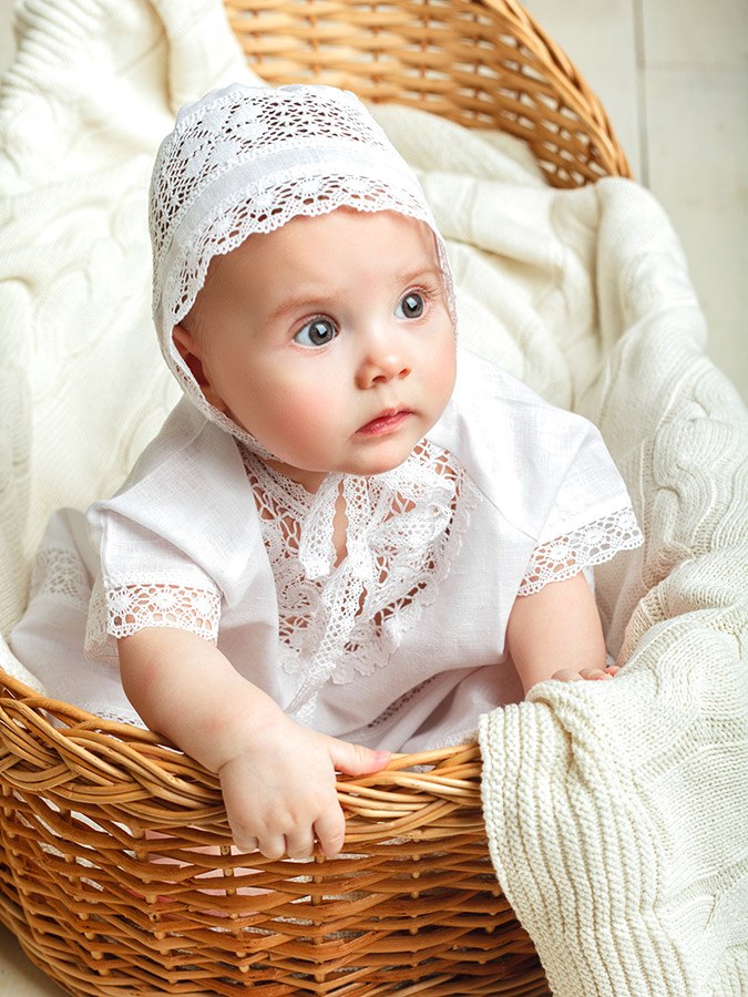 Крестильное платье "Мария" ручной работы фото 4