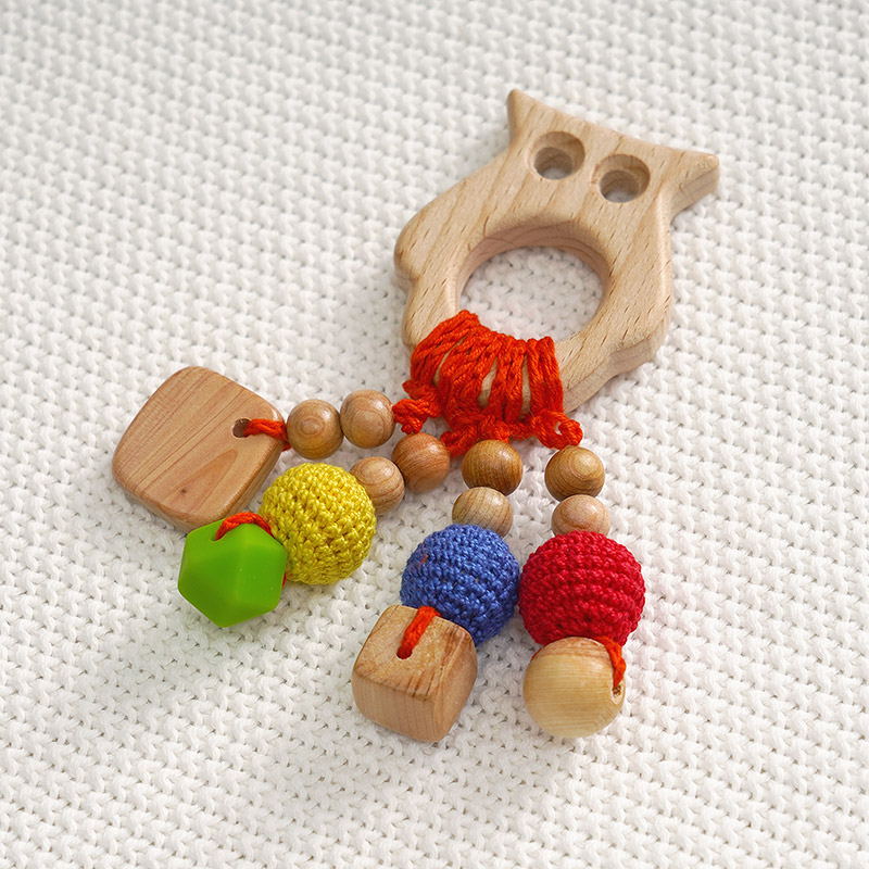 Грызунок Совушка силиконовый с колечком фото 1