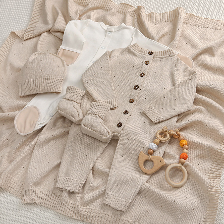 Набор комбинезон с пледом "Капелька" бежевый фото 5