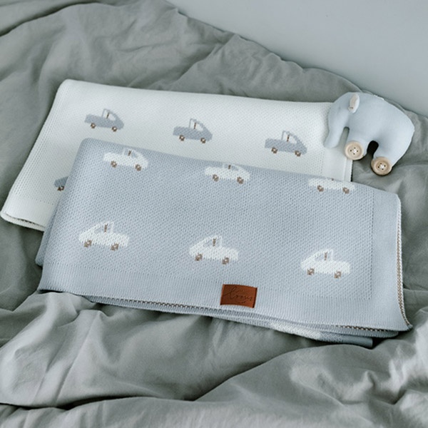 Вязаный детский плед "Машинки" фото 10