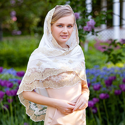 Большая косынка "Сияние" - фото из магазина ЛиноБамбино