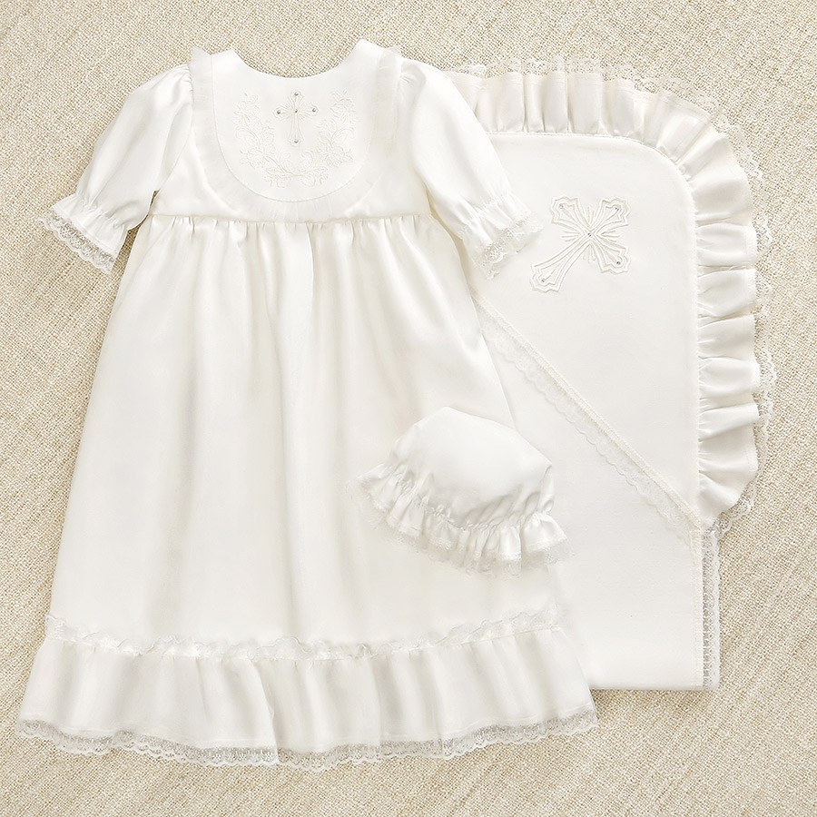 Крестильный комплект "Берегиня" для девочки с крыжмой фото 1