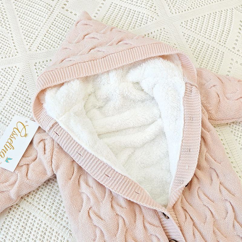 Утепленный комбинезон  "Остин" с капюшоном, светло-розовый фото 4