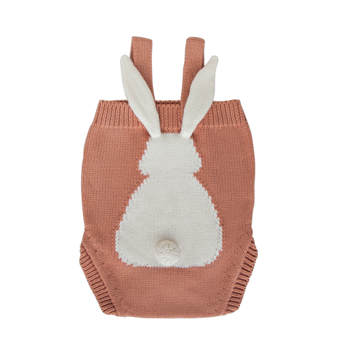 Боди и шапочка "Зайка" терракот фото 3