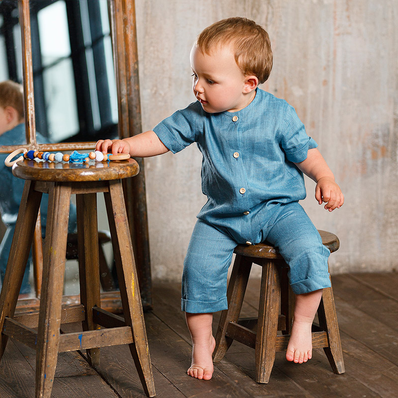 Льняной комбинезон Ветерок горное озеро фото 3