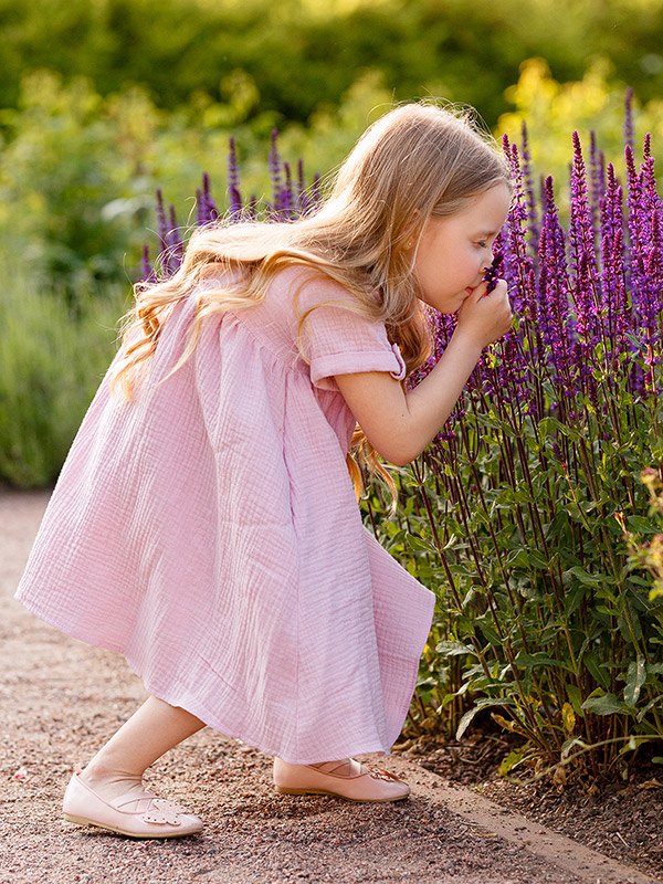 Платье Мечта розовая пудра муслин фото 3