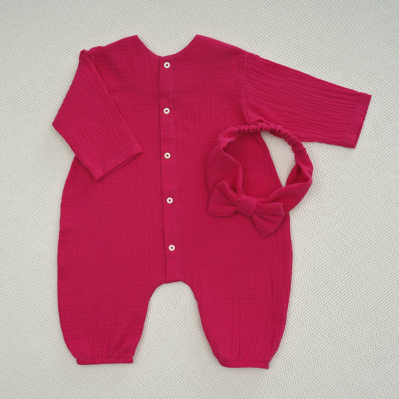 Комбинезон Облачко фуксия из муслина фото 7