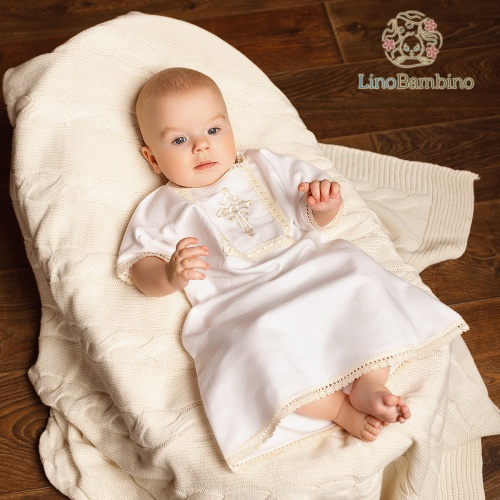 Крестильный набор для мальчика "Никита" с полотенцем - миниатюра фотографии товара в каталоге ЛиноБамбино