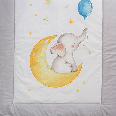 Детское одеяло 100х140 Слоненок на луне - миниатюра фотографии товара в каталоге ЛиноБамбино