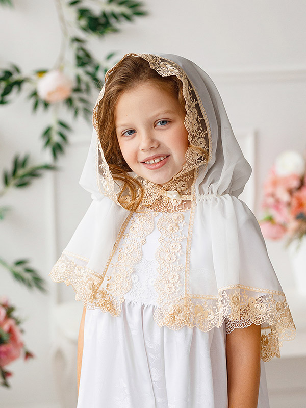 Накидка для девочки в церковь "Светлана" фото 3