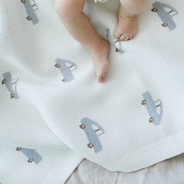 Вязаный детский плед "Машинки" фото 6