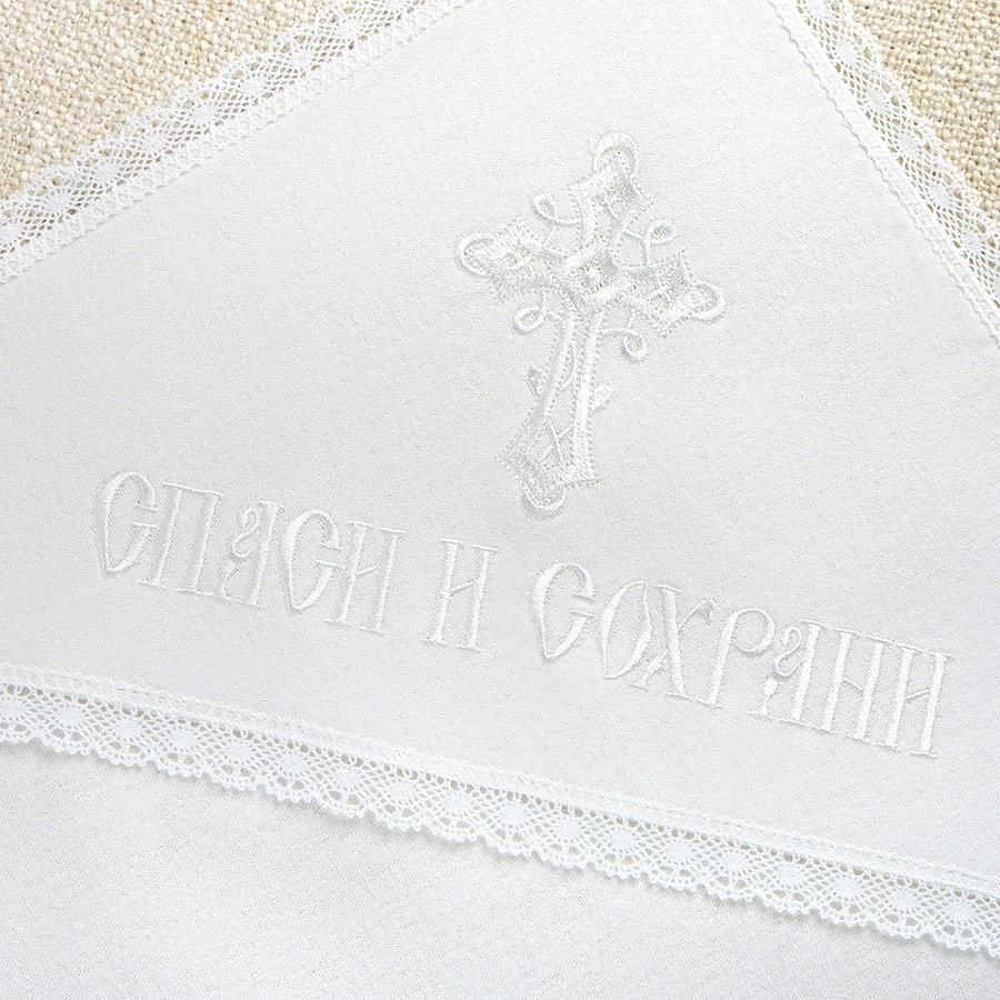 Тёплая пеленка для крещения "Кружевное Пёрышко" фото 2