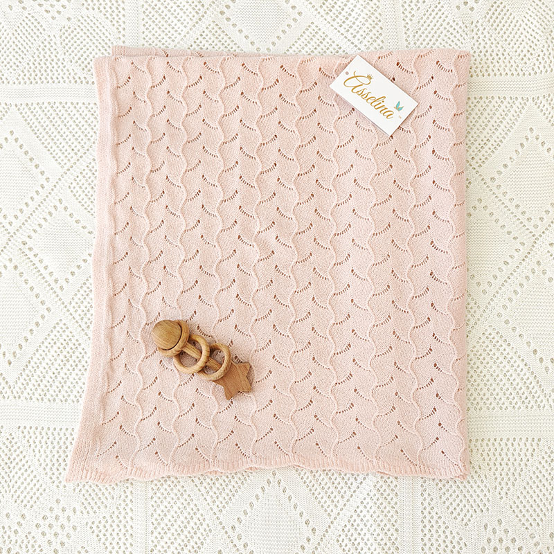 Плед "Нила",  светло-розовый фото 3