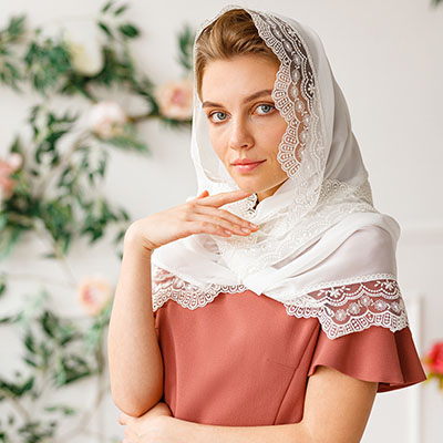 Шелковый снуд "Тамара" - фото из магазина ЛиноБамбино