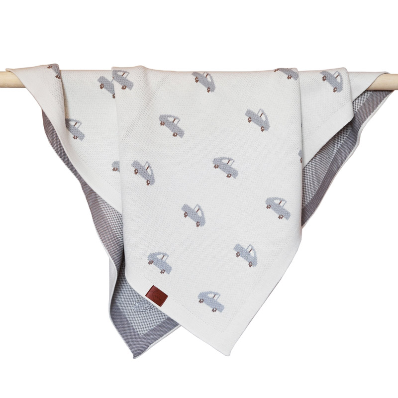 Вязаный детский плед "Машинки" фото 7