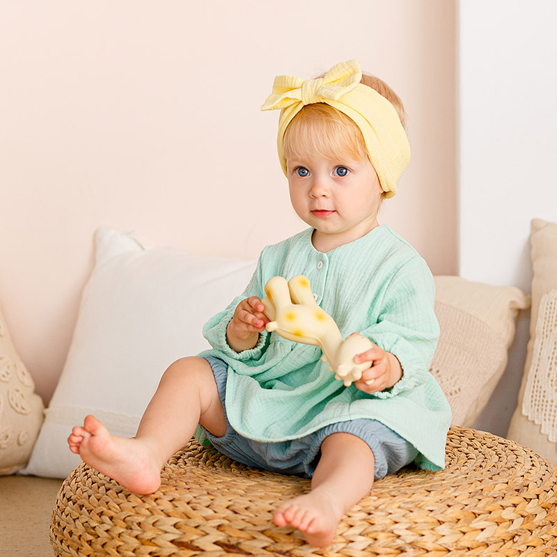 Костюмчик из муслина Дуэт цунами-мята для девочки фото 2