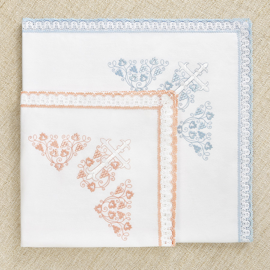 Тёплая крестильная пеленка с вышивкой "Лучик" фото 2