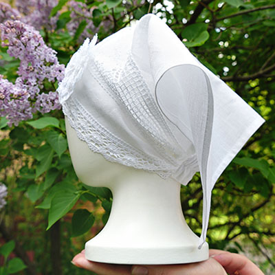 Фото товара "Косынка на резинке Ромашки" из магазина ЛиноБамбино