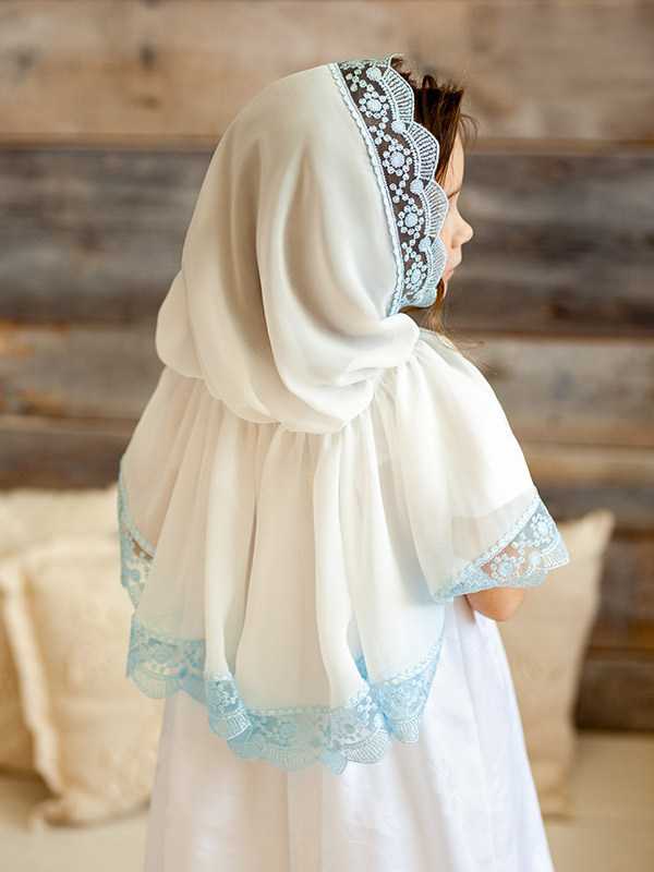 Фото товара "Детский капор для храма "Юлиана"" из магазина ЛиноБамбино