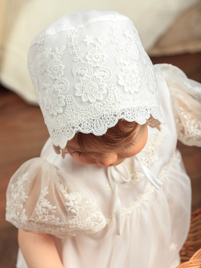 Трикотажный чепчик из кружева "Анастасия" фото 2