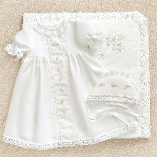 Крестильный набор для девочки "Серафима" с полотенцем - миниатюра фотографии товара в каталоге ЛиноБамбино