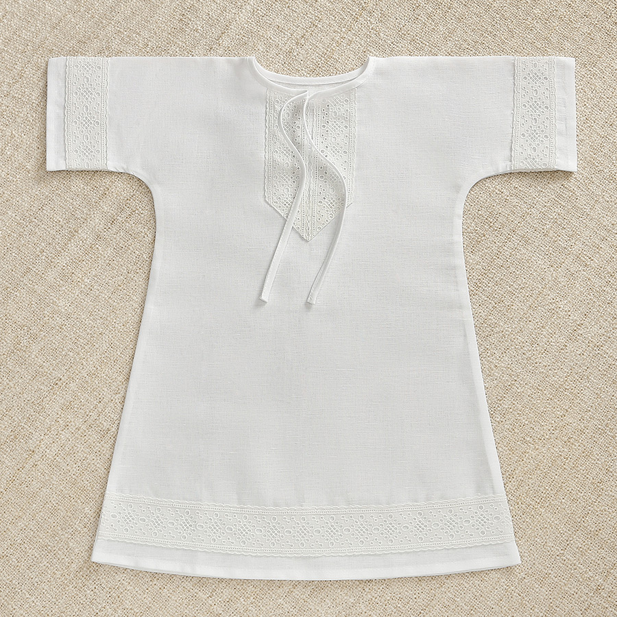 Крестильный комплект "Ручеек" для ребенка с пеленкой фото 7