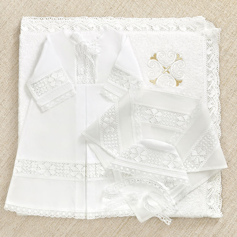 Крестильный набор для девочки "Пелагея" с полотенцем фото 2