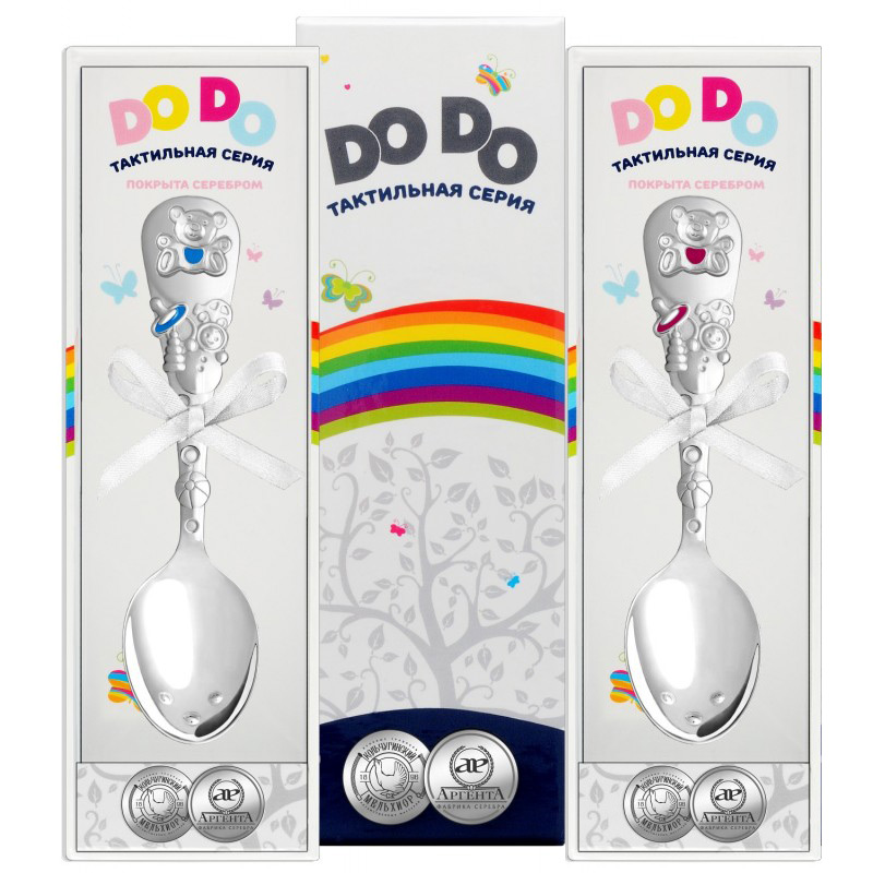 Посеребренная ложка "Мишка" чайная фото 1