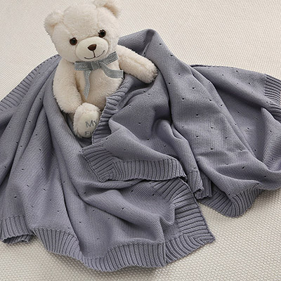 Плед "Капелька" серый - миниатюра фотографии товара в каталоге ЛиноБамбино