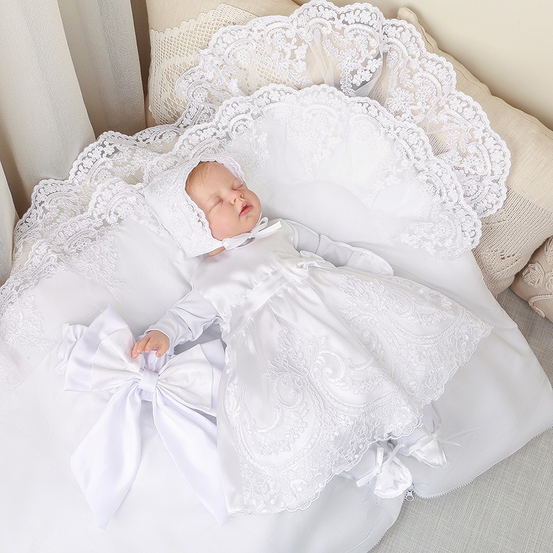 Комплект на выписку девочки "Самия" белоснежный фото 4