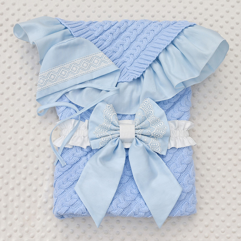 Комплект на выписку "Конфетти" голубой фото 1