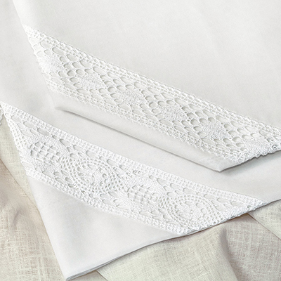 Фото товара "Крестильная пеленка с кружевной вставкой" при наведении