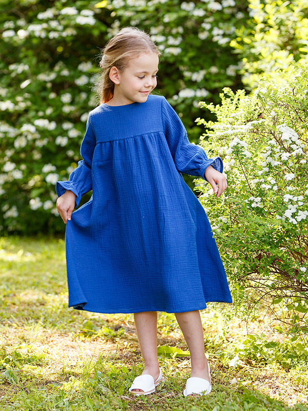 Платье Дымка темно-синяя муслин фото 2