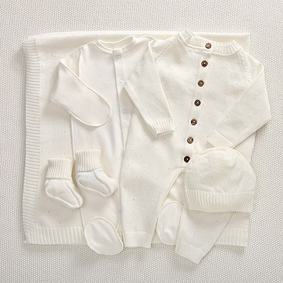 Набор комбинезон с пледом "Капелька" молочный - миниатюра фотографии товара в каталоге ЛиноБамбино