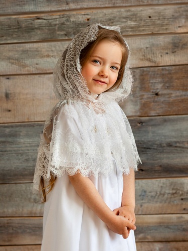 Детская кружевная накидка "Прованс" - фото из магазина ЛиноБамбино