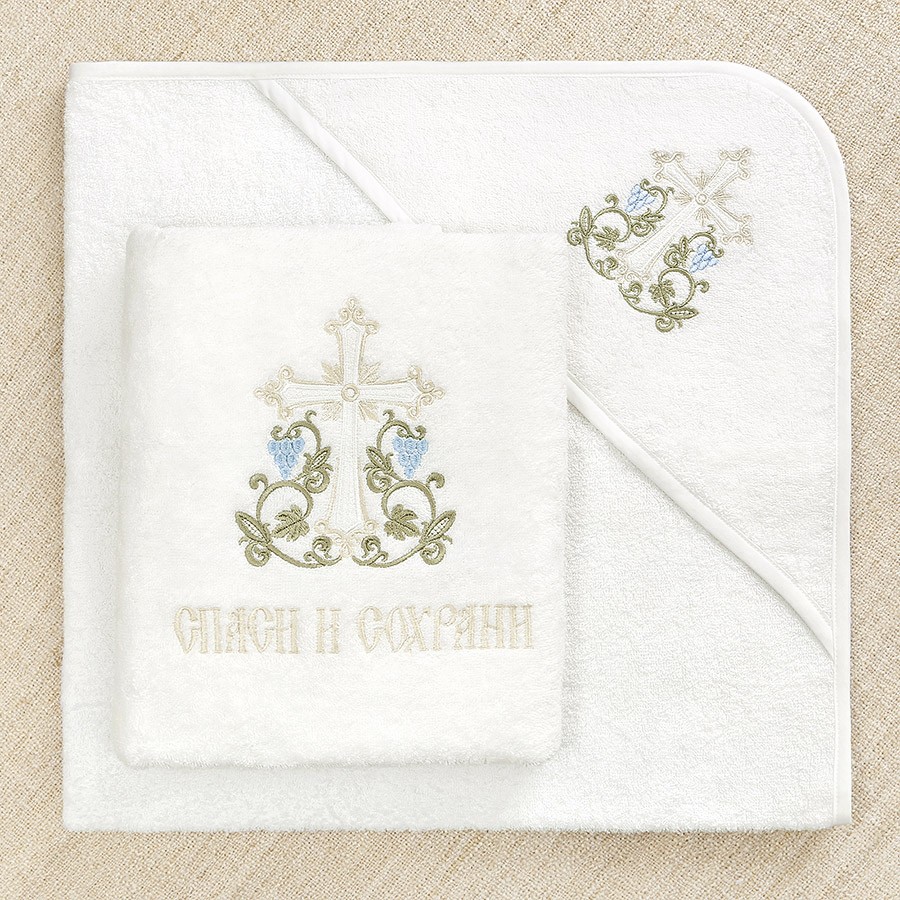 Крестильный набор для мальчика "Владимир" с полотенцем фото 7