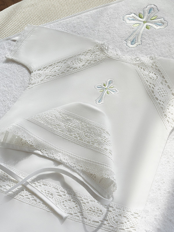 Крестильный набор для мальчика "Алексей" с полотенцем фото 10