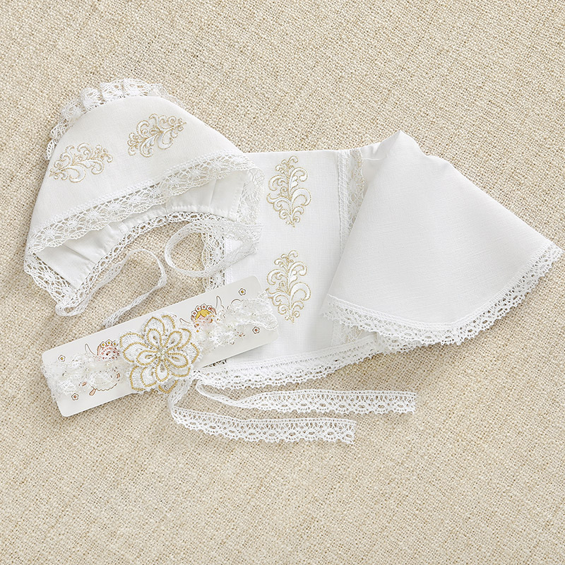 Крестильный набор для девочки "София" с полотенцем фото 11